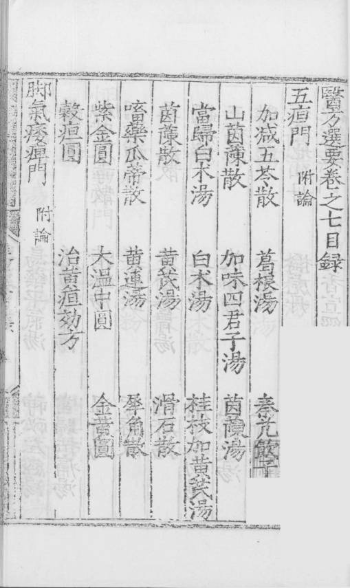 医方选要  卷7